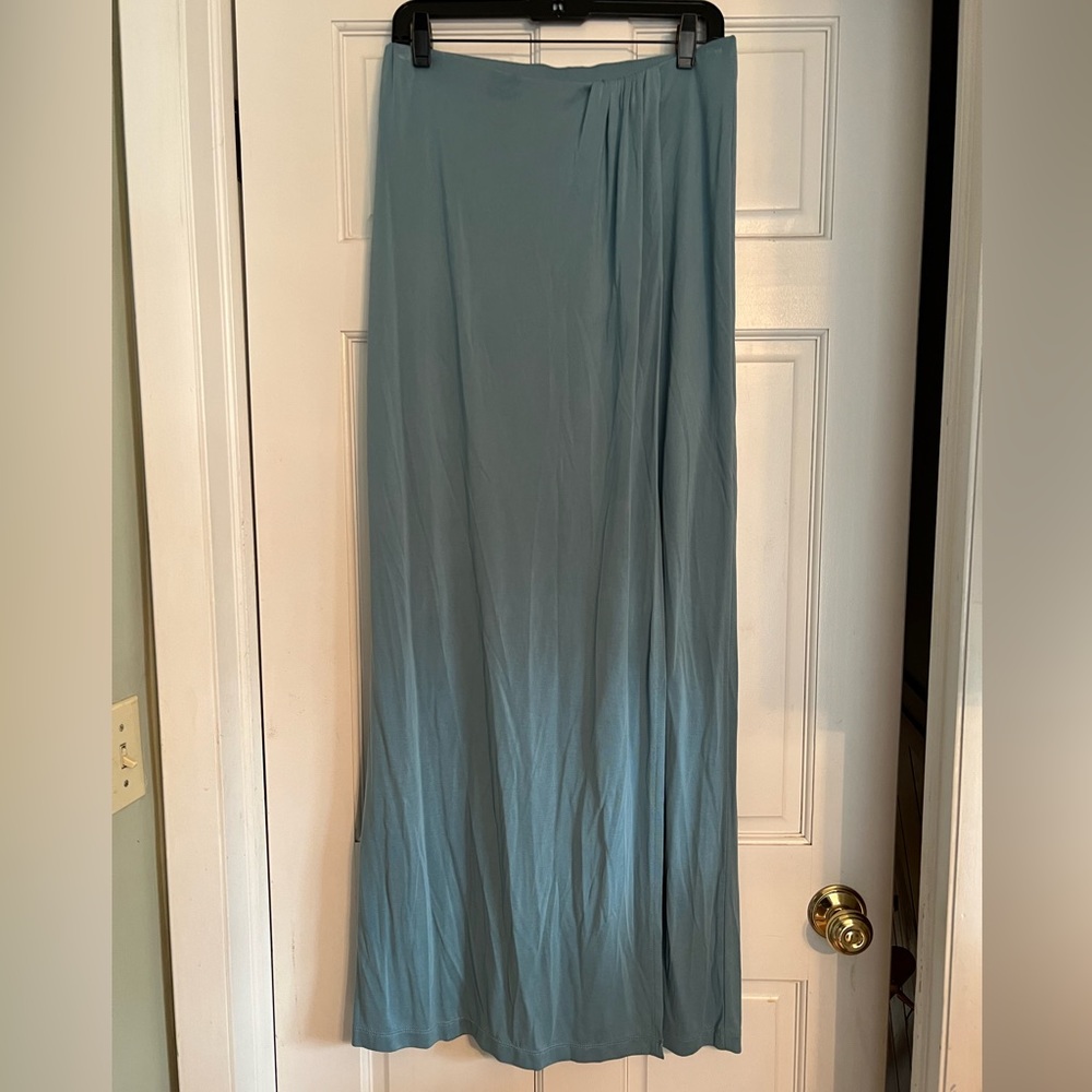 BCBG teal maxi skirt